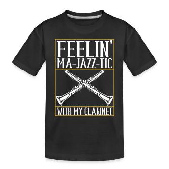 Clarinette Instrument à vent Clarinet - T-shirt bio Premium Enfant - noir - Devant