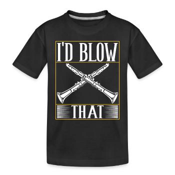 Clarinette Instrument à vent Clarinet - T-shirt bio Premium Enfant - noir - Devant