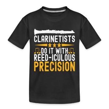 Clarinette Instrument à vent Clarinet - T-shirt bio Premium Enfant - noir - Devant