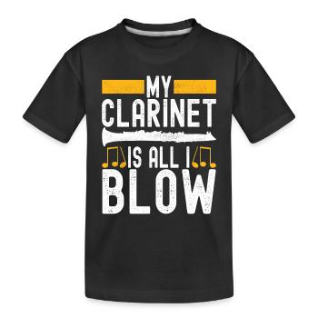 Clarinette Instrument à vent Clarinet - T-shirt bio Premium Enfant - noir - Devant