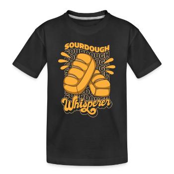 Pain au levain Whisperer Pâte à pain Pain - T-shirt bio Premium Enfant - noir - Devant