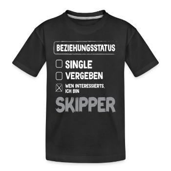 Skipper Relation Statut Skipper Voile Marin - T-shirt bio Premium Enfant - noir - Devant