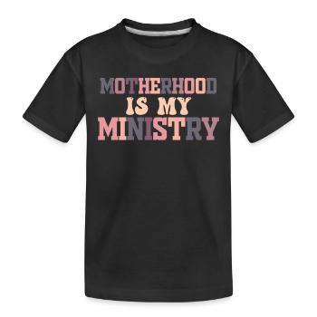 La maternité est mon ministère - T-shirt bio Premium Enfant - noir - Devant