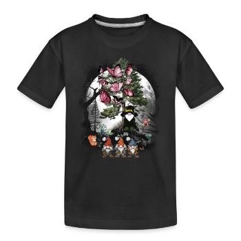 Conte de fées Conte de fées Personnage Gnome Sorcier Nain Enfant - T-shirt bio Premium Enfant - noir - Devant
