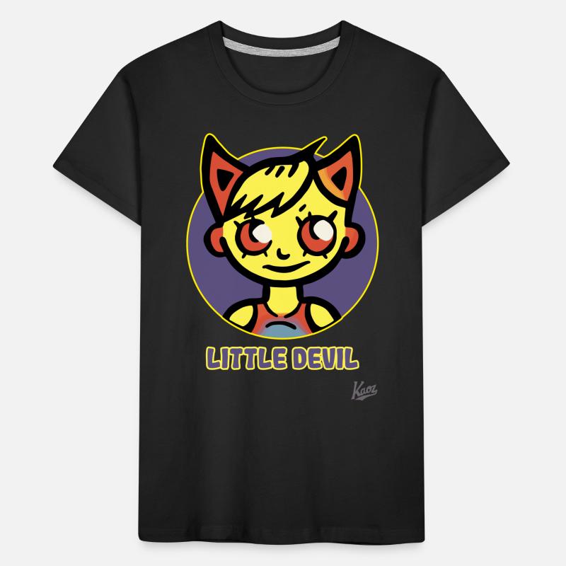 Kleiner Teufel oder kleine Teufelin Kinder Premium Bio T-Shirt