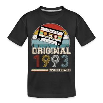 Vintage 1993 Cadeau Anniversaire 31 ans - T-shirt bio Premium Enfant - noir - Devant