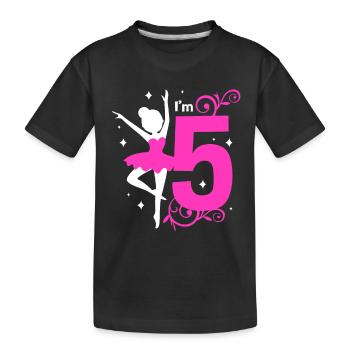 Danseuse de ballet - T-shirt bio Premium Enfant - noir - Devant