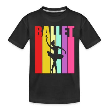 Danseuse de ballet - T-shirt bio Premium Enfant - noir - Devant