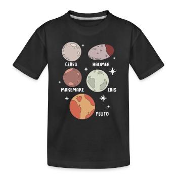 Univers du système solaire - T-shirt bio Premium Enfant - noir - Devant
