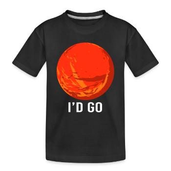 Univers du système solaire - T-shirt bio Premium Enfant - noir - Devant