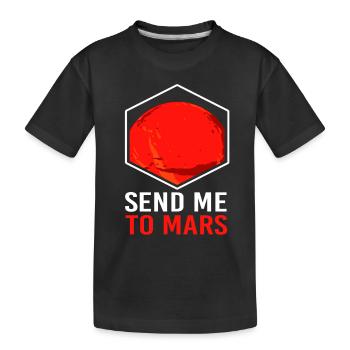 Univers du système solaire - T-shirt bio Premium Enfant - noir - Devant