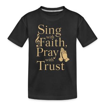 Musique chorale Chant religieux Musique confessionnelle - T-shirt bio Premium Enfant - noir - Devant