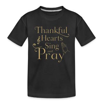 Musique chorale Chant religieux Musique confessionnelle - T-shirt bio Premium Enfant - noir - Devant