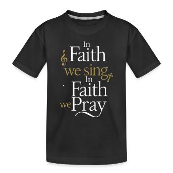 Musique chorale Chant religieux Musique confessionnelle - T-shirt bio Premium Enfant - noir - Devant