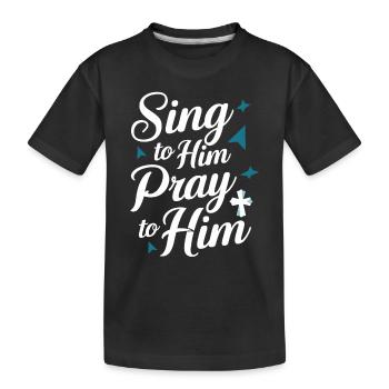 Musique chorale Chant religieux Musique confessionnelle - T-shirt bio Premium Enfant - noir - Devant