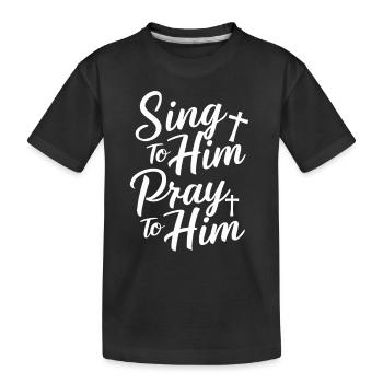 Musique chorale Chant religieux Musique confessionnelle - T-shirt bio Premium Enfant - noir - Devant