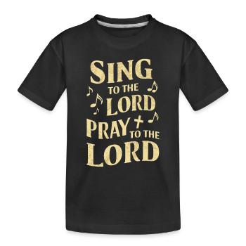 Musique chorale Chant religieux Musique confessionnelle - T-shirt bio Premium Enfant - noir - Devant