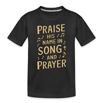 Musique chorale Chant religieux Musique confessionnelle - T-shirt bio Premium Enfant - noir - Devant