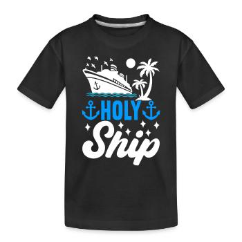 Kreuzfahrt Urlaub Kreuzfahrtschiff - Kinder Premium Bio T-Shirt - Schwarz - Vorne