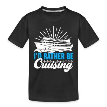 Kreuzfahrt Urlaub Kreuzfahrtschiff - Kinder Premium Bio T-Shirt - Schwarz - Vorne
