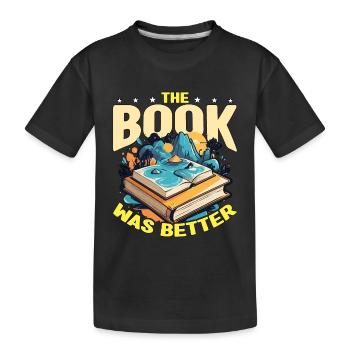 Éditeur du livre Le livre était un meilleur professeur d’anglais - T-shirt bio Premium Enfant - noir - Devant