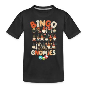 Bingo avec mes gnomies Bingo amusant - T-shirt bio Premium Enfant - noir - Devant
