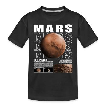 Mars Planète Espace Cosmologie Astronomie - T-shirt bio Premium Enfant - noir - Devant