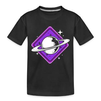 Univers du système solaire - T-shirt bio Premium Enfant - noir - Devant