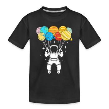 Univers Système Solaire - T-shirt bio Premium Enfant - noir - Devant