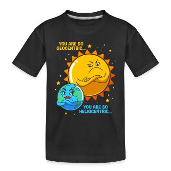 Univers du système solaire - T-shirt bio Premium Enfant - noir - Devant