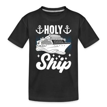 Kreuzfahrt Urlaub Kreuzfahrtschiff - Kinder Premium Bio T-Shirt - Schwarz - Vorne