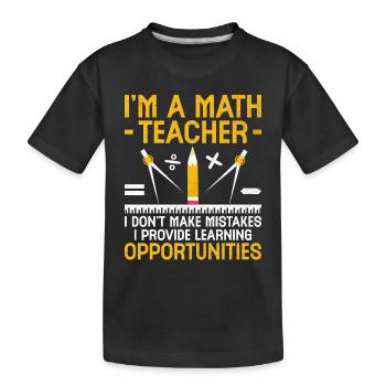 Mathelehrer Schullehrer Lustige Mathelehrer S - Kinder Premium Bio T-Shirt - Schwarz - Vorne
