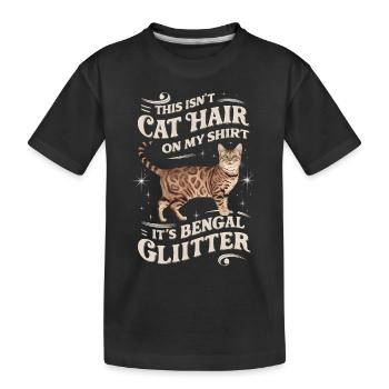 Katze Bengal Geschenk - Kinder Premium Bio T-Shirt - Schwarz - Vorne