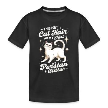 Katze Perser Geschenk - Kinder Premium Bio T-Shirt - Schwarz - Vorne