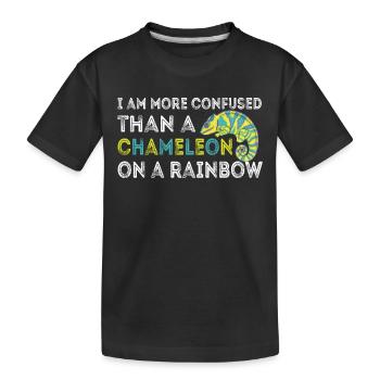 I'm more confused than a chameleon - Kids' Premium Organic T-Shirt - black - Front