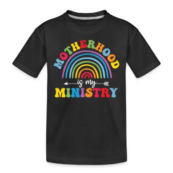 La maternité est mon ministère - T-shirt bio Premium Enfant - noir - Devant