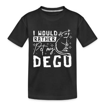 Je préfère caresser mon octodon - T-shirt bio Premium Enfant - noir - Devant