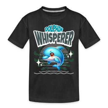 Delfin - Kinder Premium Bio T-Shirt - Schwarz - Vorne