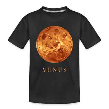 Venus Planet Astrophysik Kosmologie Weltraum - Kinder Premium Bio T-Shirt - Schwarz - Vorne