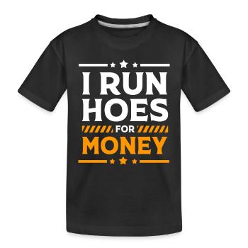 Construction worker construction site - Kids' Premium Organic T-Shirt - black - Front