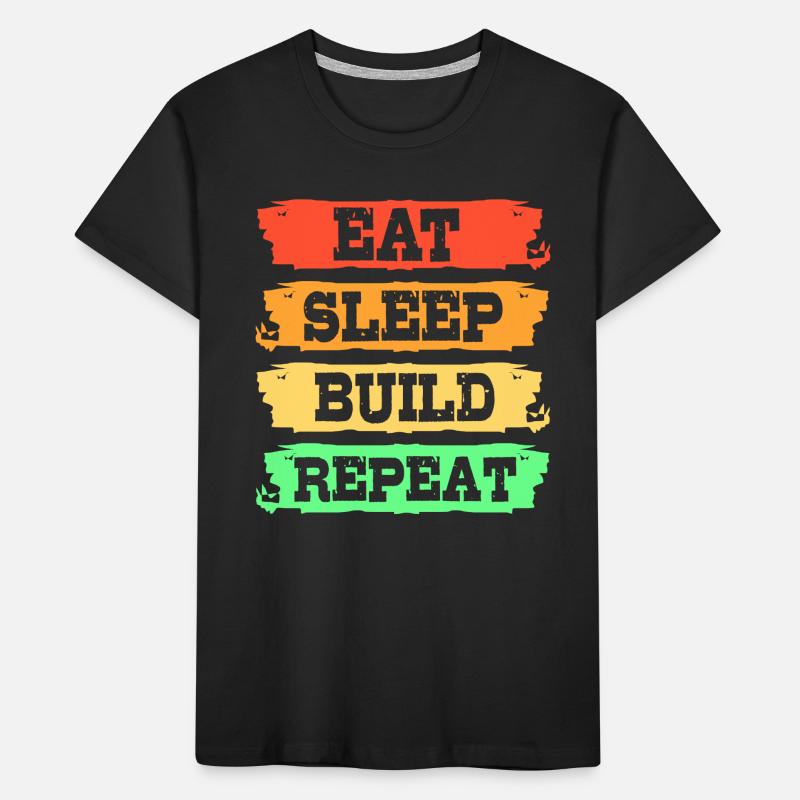 Construction worker construction site Kids' Premium Organic T-Shirt