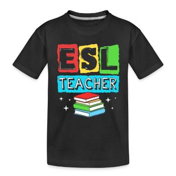 English Teacher English Teacher - Kids' Premium Organic T-Shirt - black - Front
