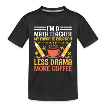 Mathelehrer Schullehrer Lustige Mathelehrer S - Kinder Premium Bio T-Shirt - Schwarz - Vorne