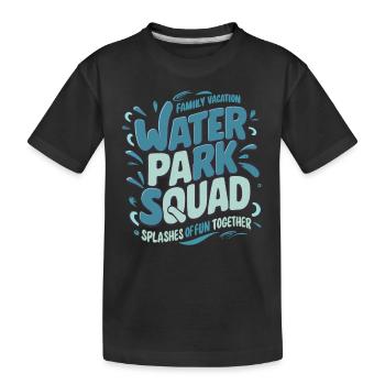 Parc aquatique Squad : vacances en famille, plaisir aquatique - T-shirt bio Premium Enfant - noir - Devant