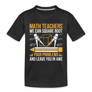 Mathelehrer Schullehrer Lustige Mathelehrer S - Kinder Premium Bio T-Shirt - Schwarz - Vorne