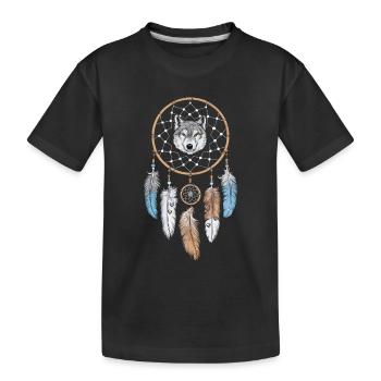 Attrape-rêves Attrape-rêves spirituel bohème - T-shirt bio Premium Enfant - noir - Devant
