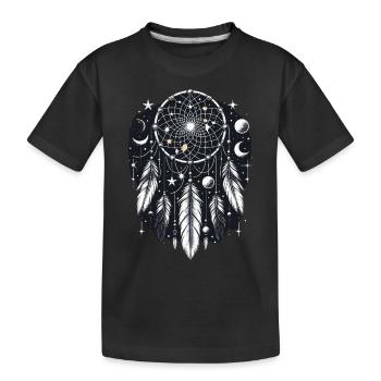 Attrape-rêves Attrape-rêves spirituel bohème - T-shirt bio Premium Enfant - noir - Devant