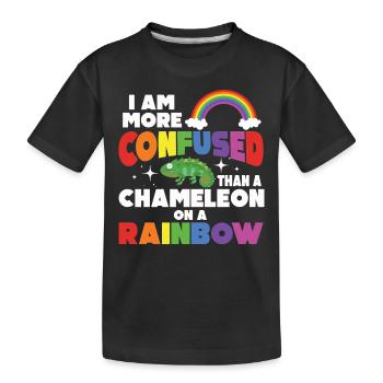 Ich Bin Verwirrter Als Ein Chamäleon - Kinder Premium Bio T-Shirt - Schwarz - Vorne