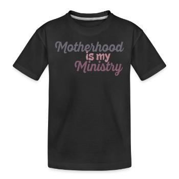 La maternité est mon ministère - T-shirt bio Premium Enfant - noir - Devant