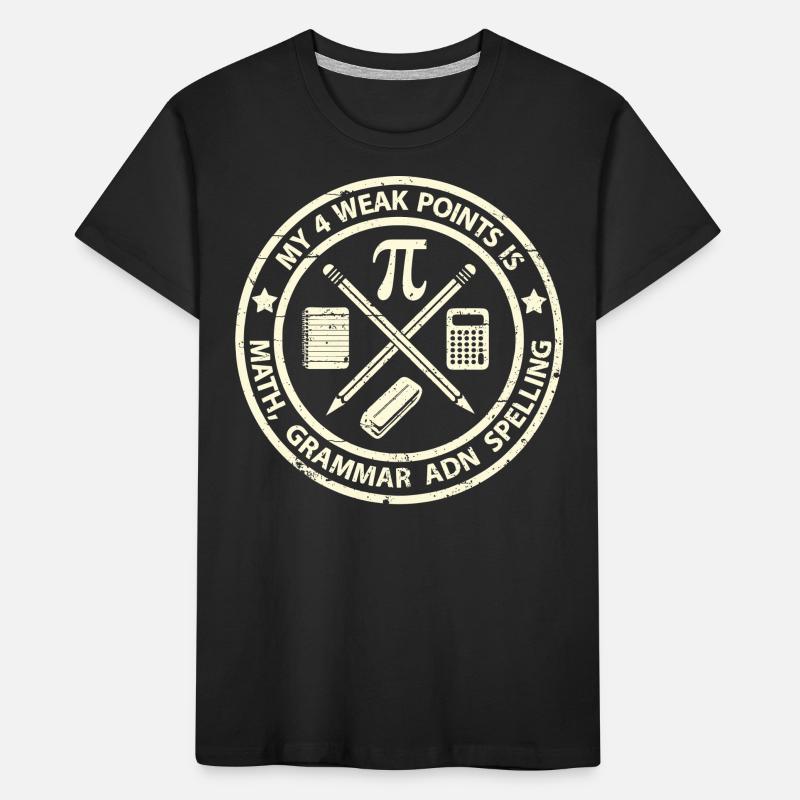 Math, Grammar Adn Spelling Kids' Premium Organic T-Shirt